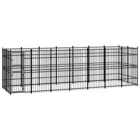 Outdoor Dog Kennel Steel 138.9 ftÂ¬â‰¤