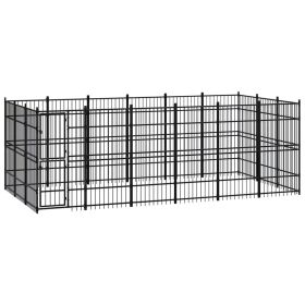 Outdoor Dog Kennel Steel 178.6 ftÂ¬â‰¤