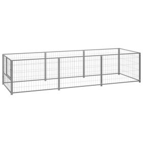 Dog Kennel Silver 32.3 ftÂ¬â‰¤ Steel