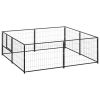 Dog Kennel Black 43.1 ftÂ¬â‰¤ Steel