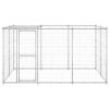 Outdoor Dog Kennel Galvanized Steel with Roof 78.1 ftÂ¬â‰¤