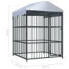 Outdoor Dog Kennel with Roof 59.1"x59.1"x82.7"