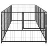 Dog Kennel Black 53.8 ftÂ¬â‰¤ Steel