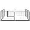 Dog Kennel Black 43.1 ftÂ¬â‰¤ Steel