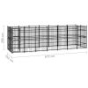 Outdoor Dog Kennel Steel 138.9 ftÂ¬â‰¤