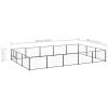 Dog Kennel Black 161.5 ftÂ¬â‰¤ Steel