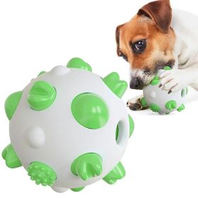 Pet Dog Toy Interactive Chew Toy Non Toxic Bite Resistant Rubber Ball (Color: Green)