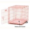 Newly Enhanced MidWest iCrate Folding Metal Dog Crate, Divider Panel, Floor Protecting feet, Leak-Proof Dog Pan , 24L x 18W x 19H