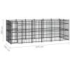 Outdoor Dog Kennel Steel 119 ftÂ¬â‰¤